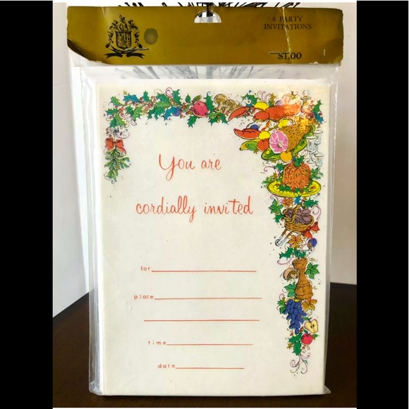 (16) NIP Vintage Lilac Hedges 1950’s-1960’s Holiday Invitation Cards & Envelopes - Picture 2 of 8